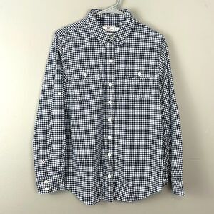 Vineyard Vines Womens Blue and White Plaid Long Sleeve Button Shirt. Size 8